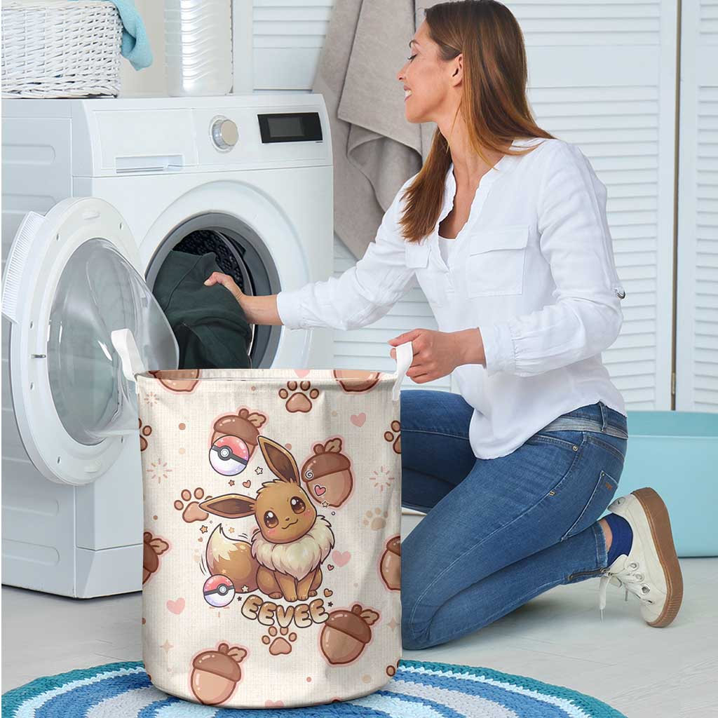 Eevee Laundry Basket Cozy Autumn Acorn Art