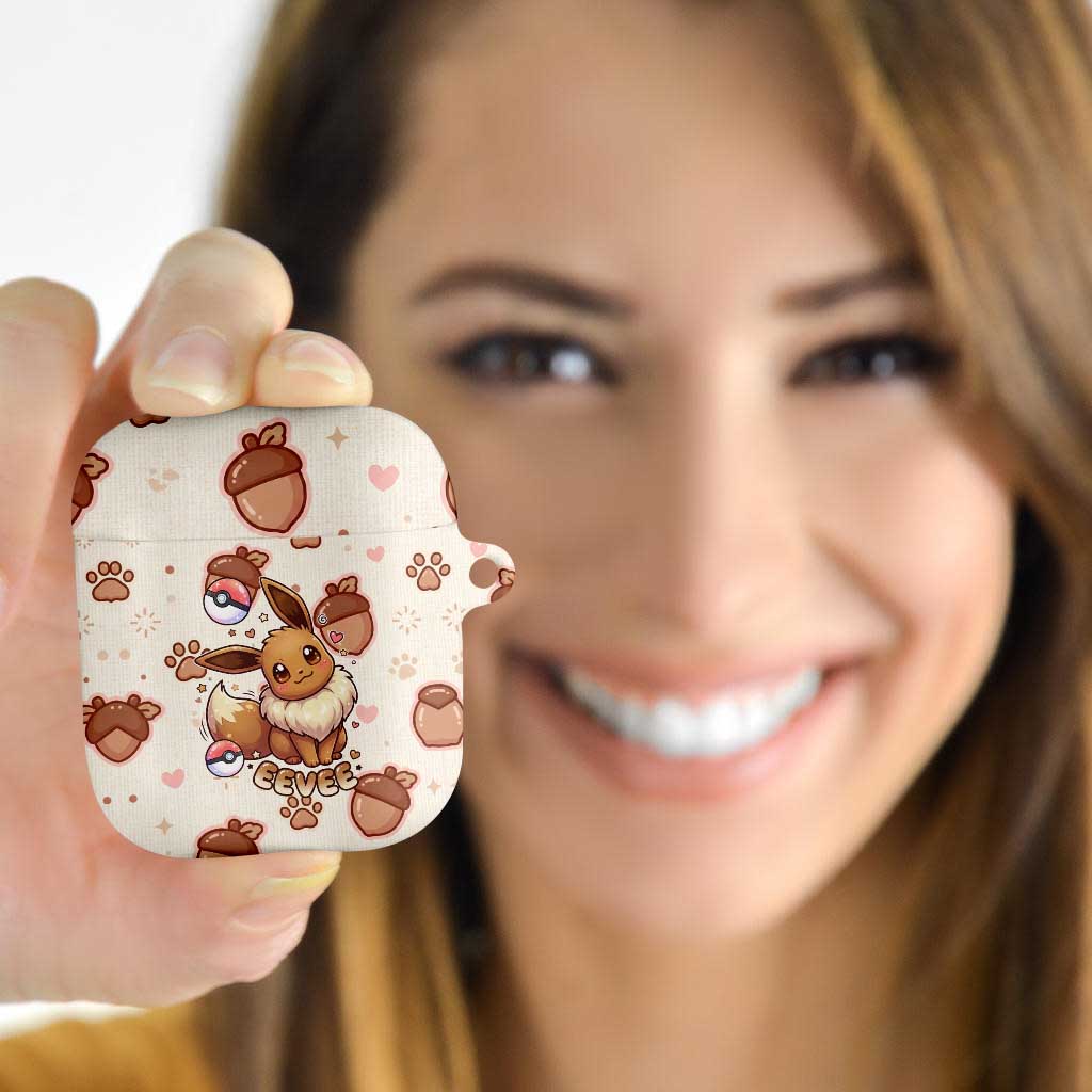 Eevee AirPods Case Cozy Autumn Acorn Art