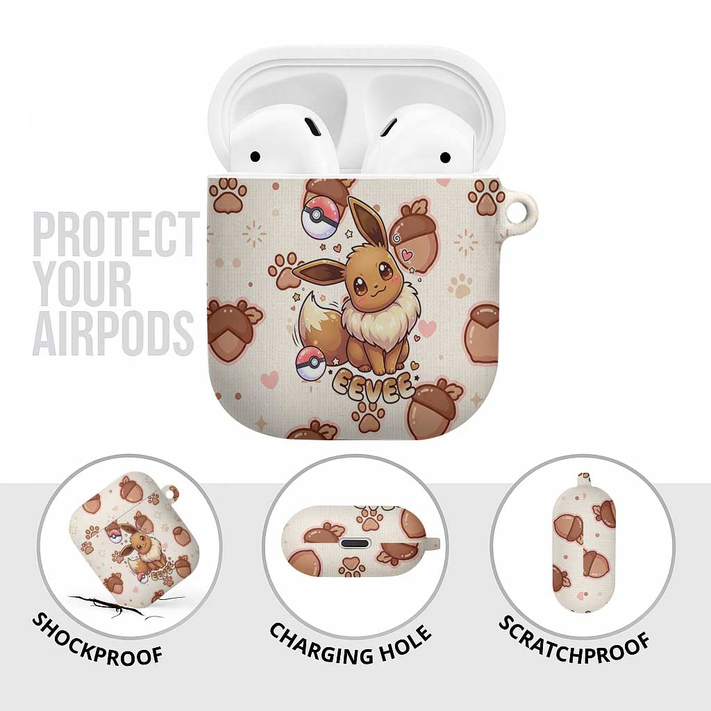 Eevee AirPods Case Cozy Autumn Acorn Art