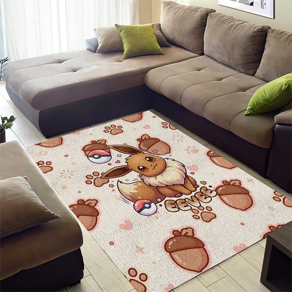 Eevee Area Rug Cozy Autumn Acorn Art