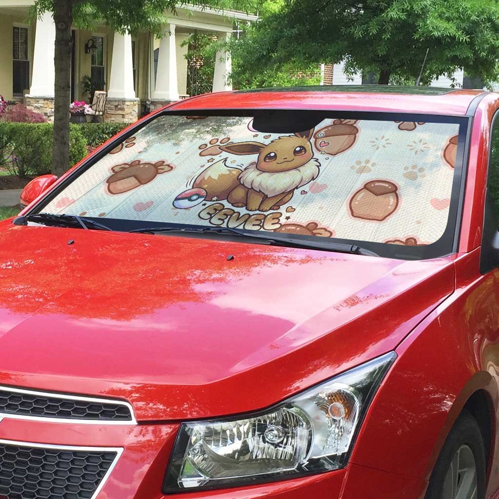 Eevee Auto Sun Shade Cozy Autumn Acorn Art