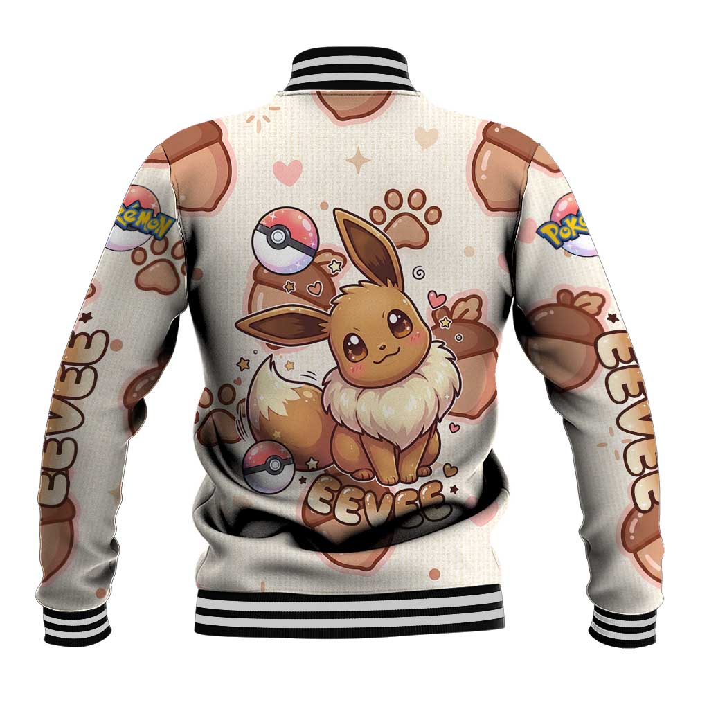 Eevee Baseball Jacket Cozy Autumn Acorn Art