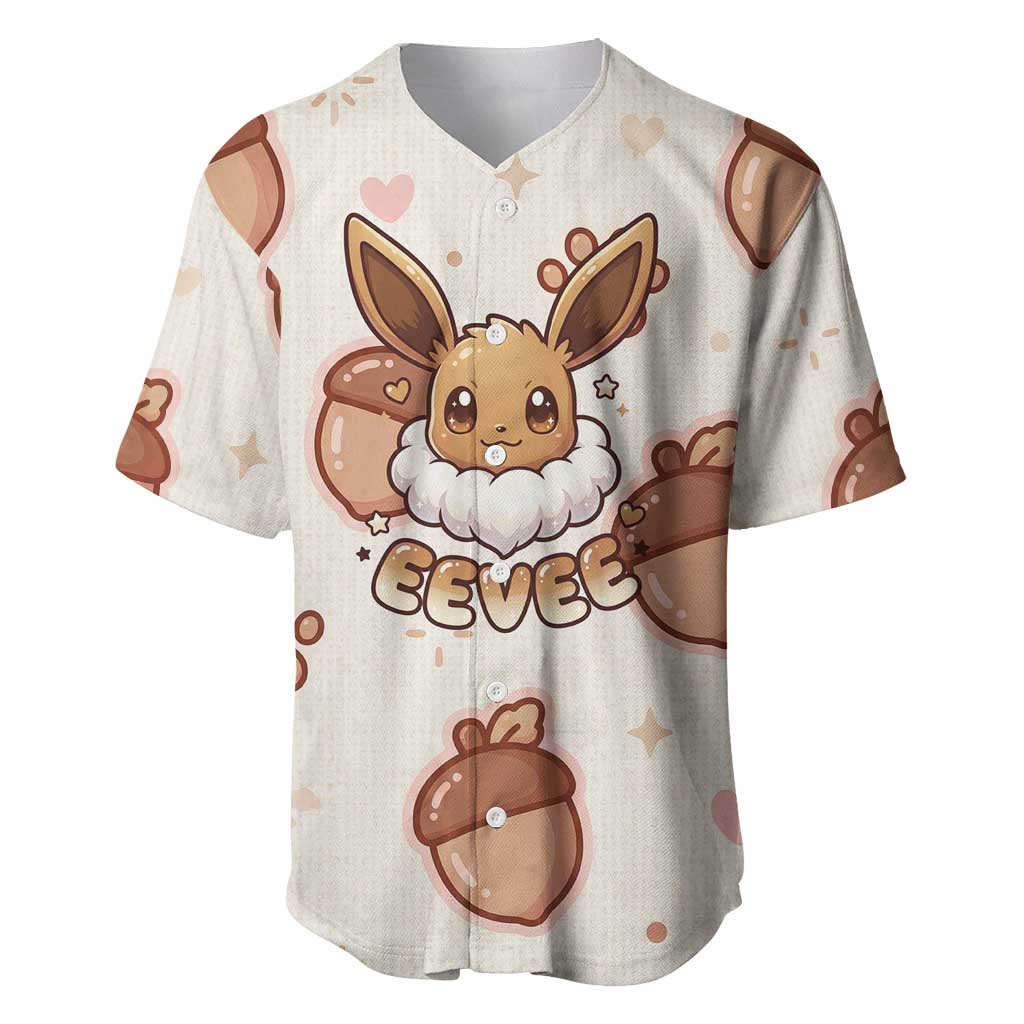 Eevee Baseball Jersey Cozy Autumn Acorn Art