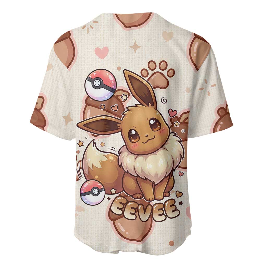 Eevee Baseball Jersey Cozy Autumn Acorn Art