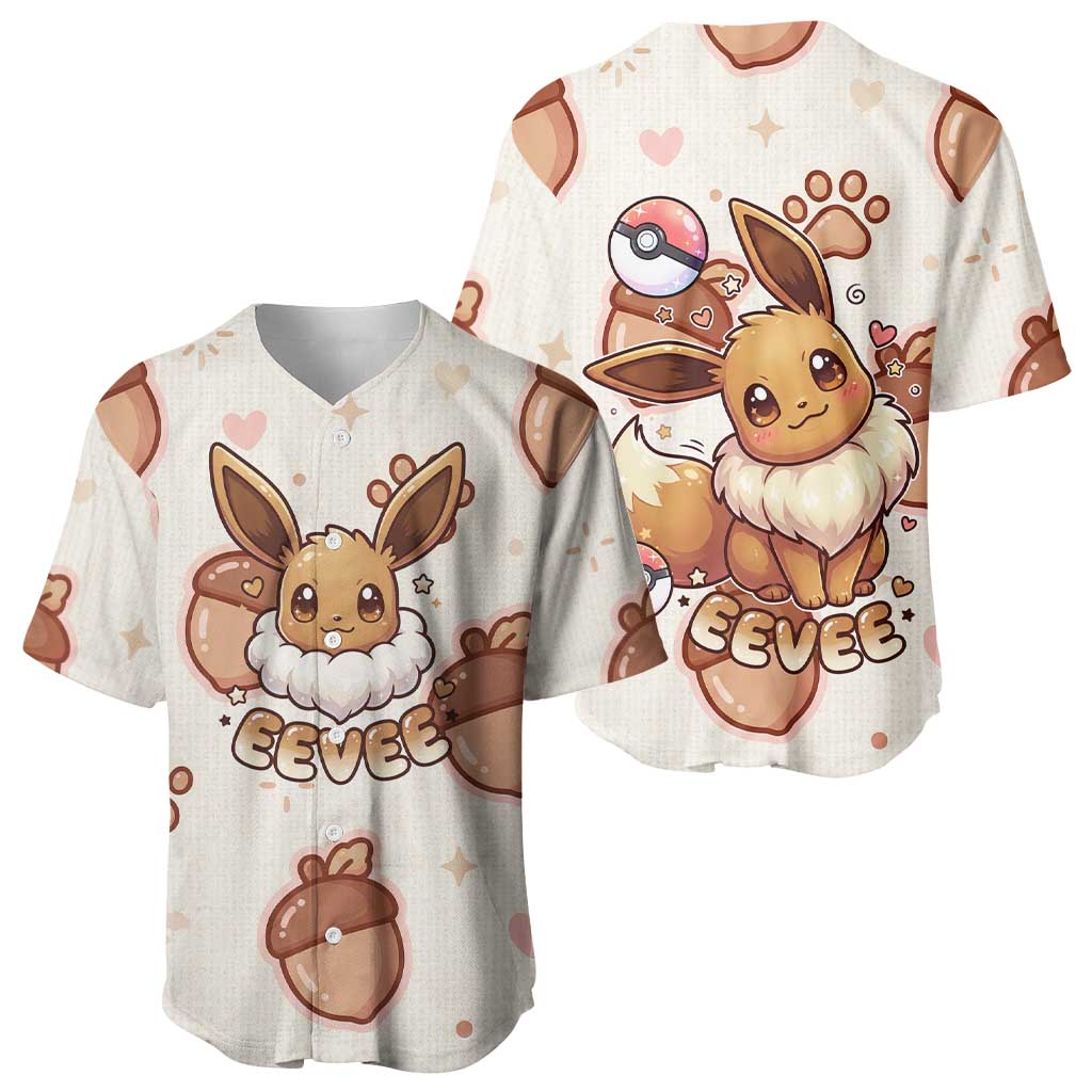 Eevee Baseball Jersey Cozy Autumn Acorn Art