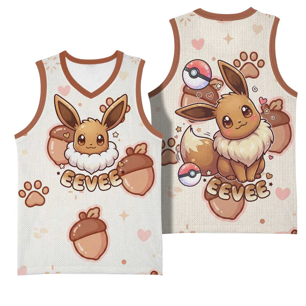 Eevee Basketball Jersey Cozy Autumn Acorn Art