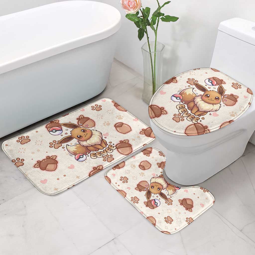 Eevee Bathroom Set Cozy Autumn Acorn Art