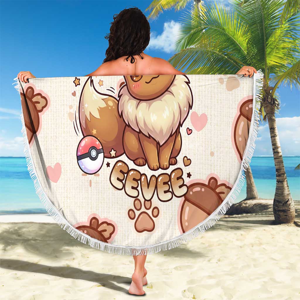 Eevee Beach Blanket Cozy Autumn Acorn Art