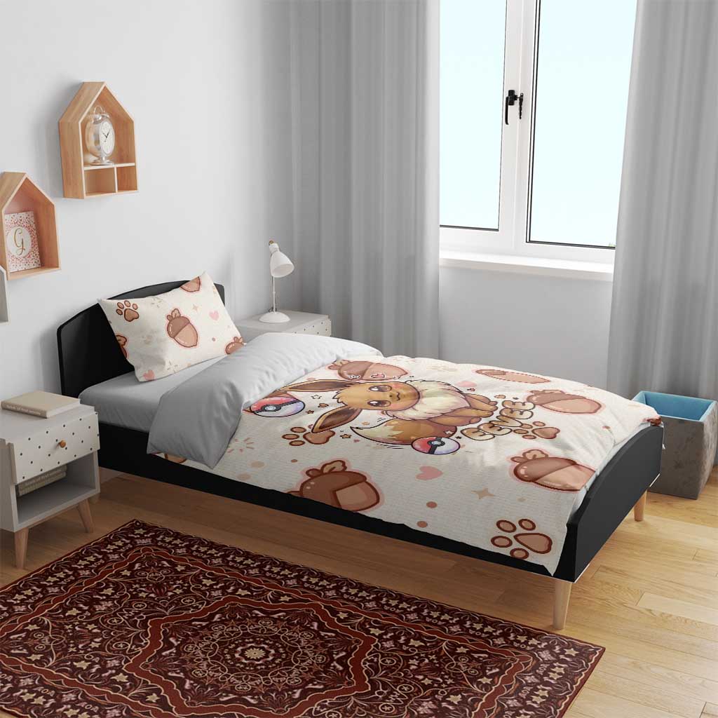 Eevee Bedding Set Cozy Autumn Acorn Art