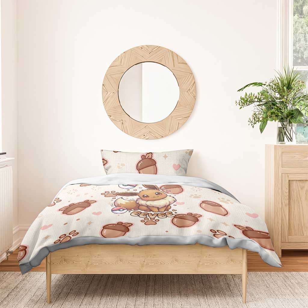 Eevee Bedding Set Cozy Autumn Acorn Art