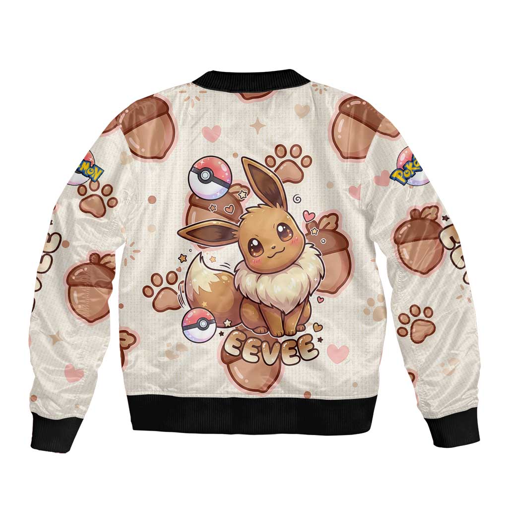 Eevee Bomber Jacket Cozy Autumn Acorn Art