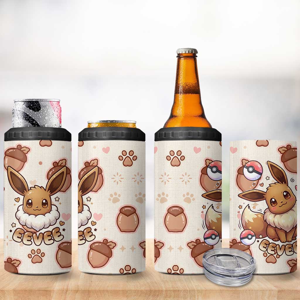Eevee 4 in 1 Can Cooler Tumbler Cozy Autumn Acorn Art