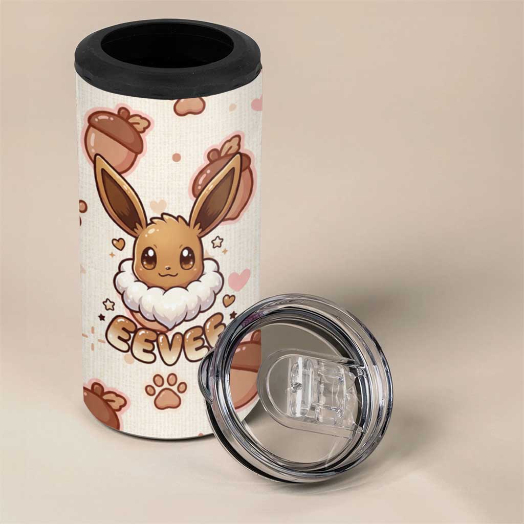 Eevee 4 in 1 Can Cooler Tumbler Cozy Autumn Acorn Art