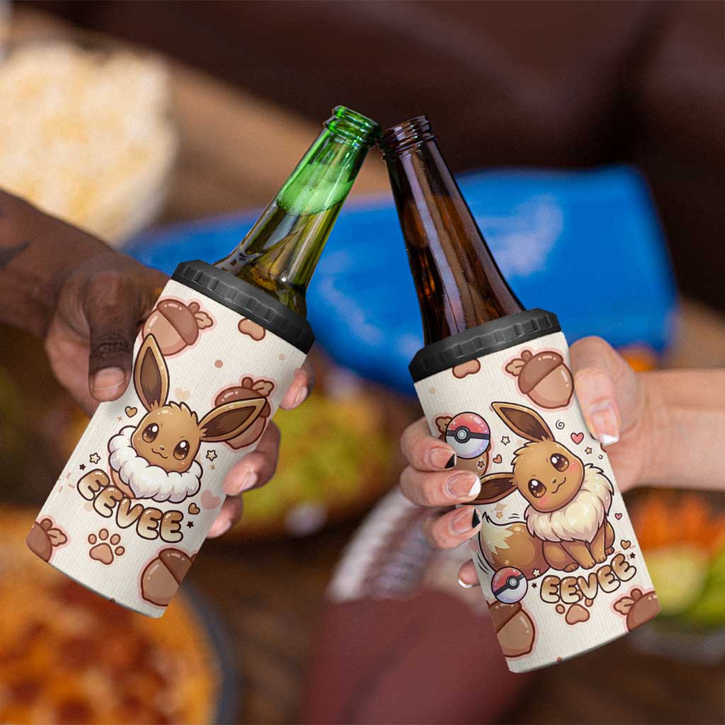 Eevee 4 in 1 Can Cooler Tumbler Cozy Autumn Acorn Art