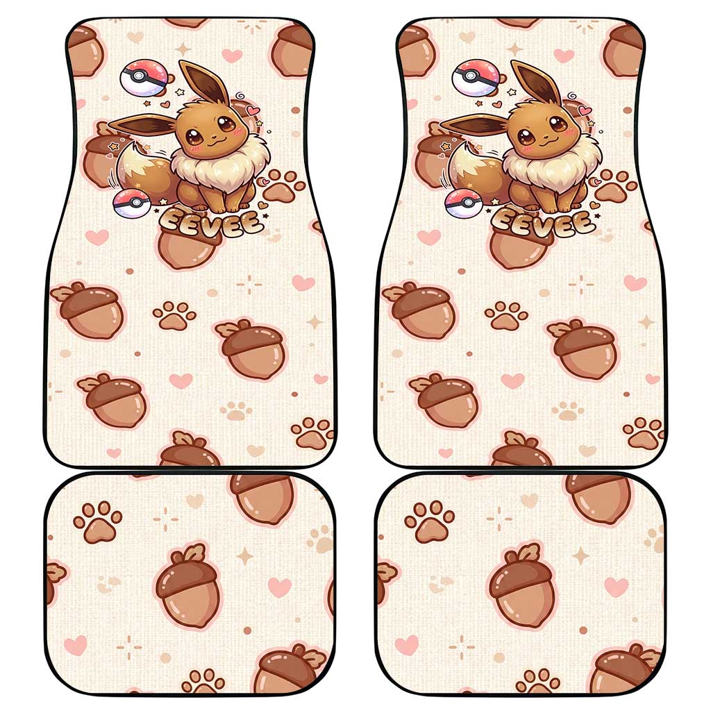Eevee Car Mats Cozy Autumn Acorn Art