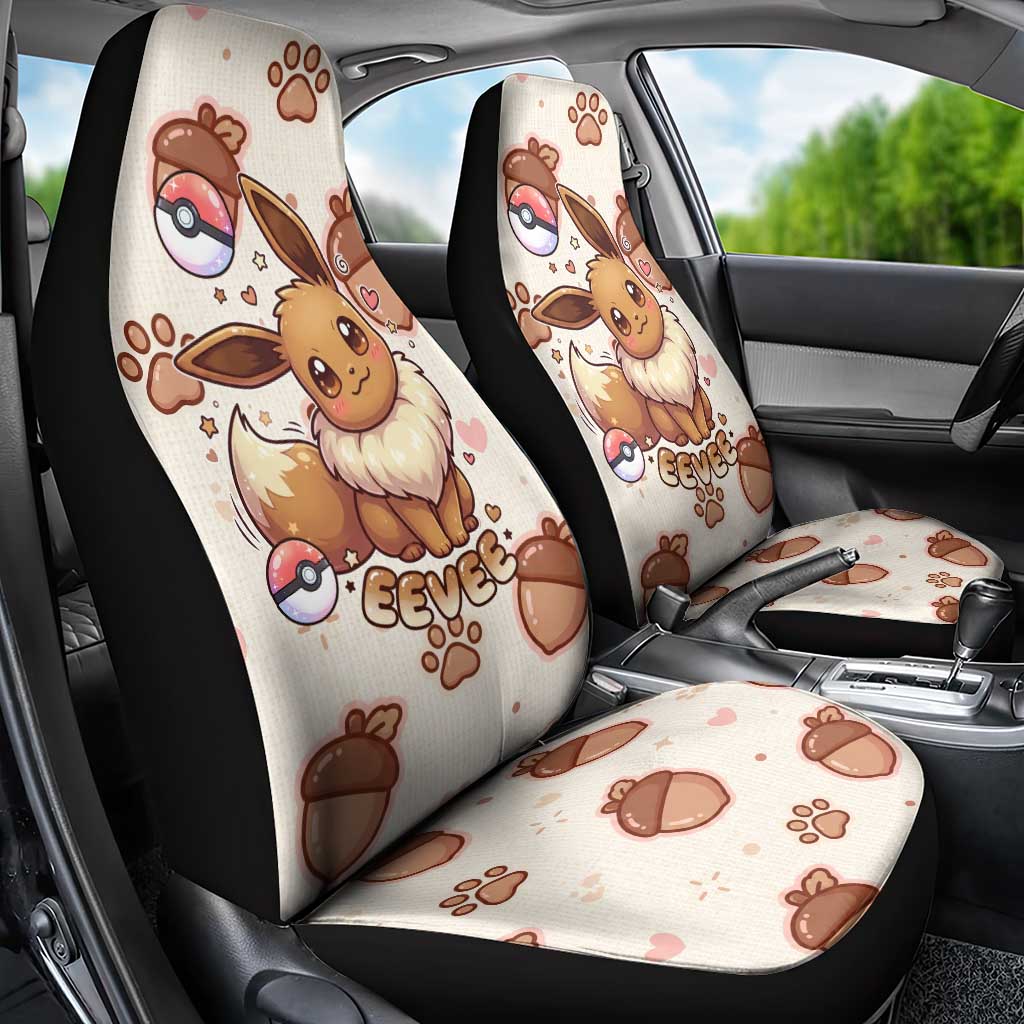 Eevee Car Seat Cover Cozy Autumn Acorn Art