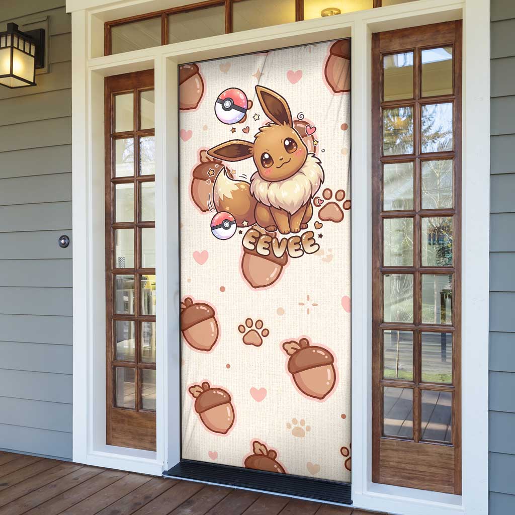 Eevee Door Cover Cozy Autumn Acorn Art