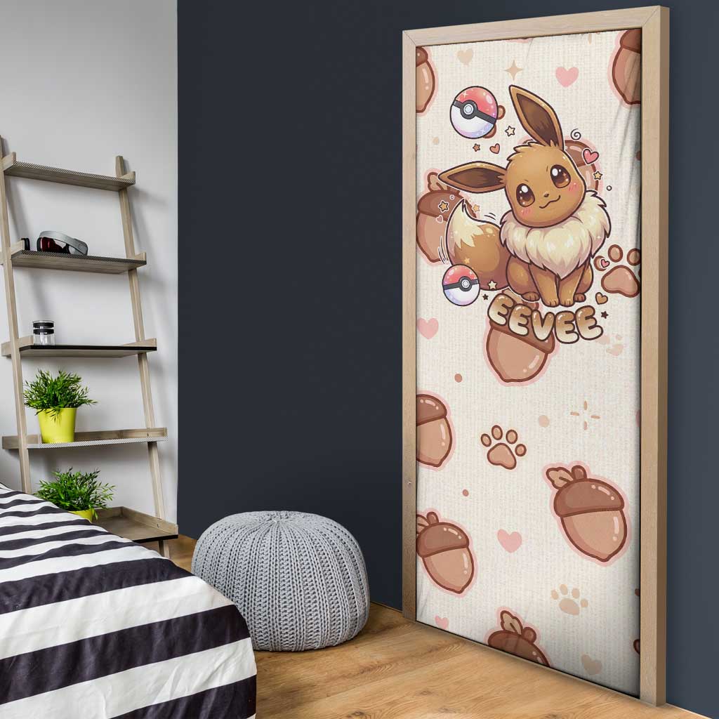 Eevee Door Cover Cozy Autumn Acorn Art