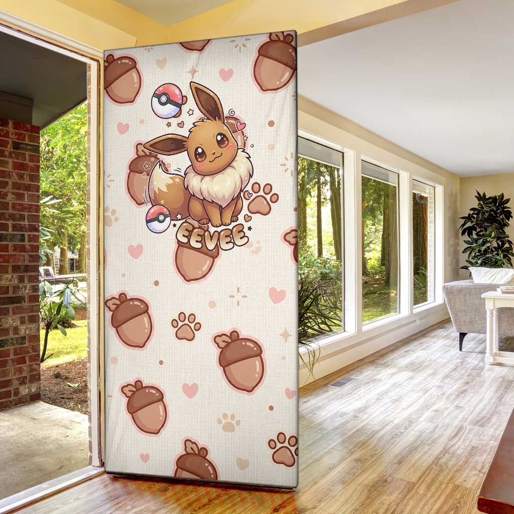 Eevee Door Cover Cozy Autumn Acorn Art