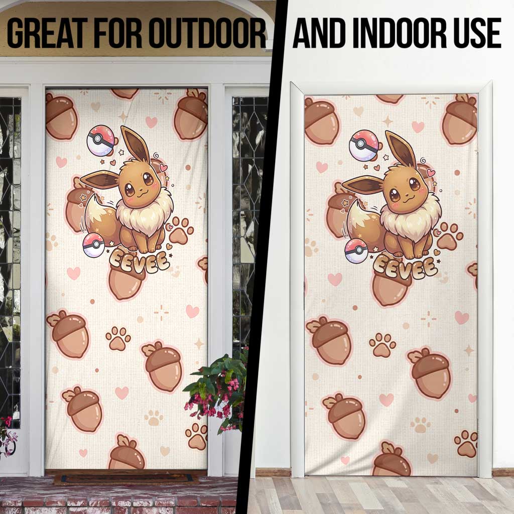 Eevee Door Cover Cozy Autumn Acorn Art