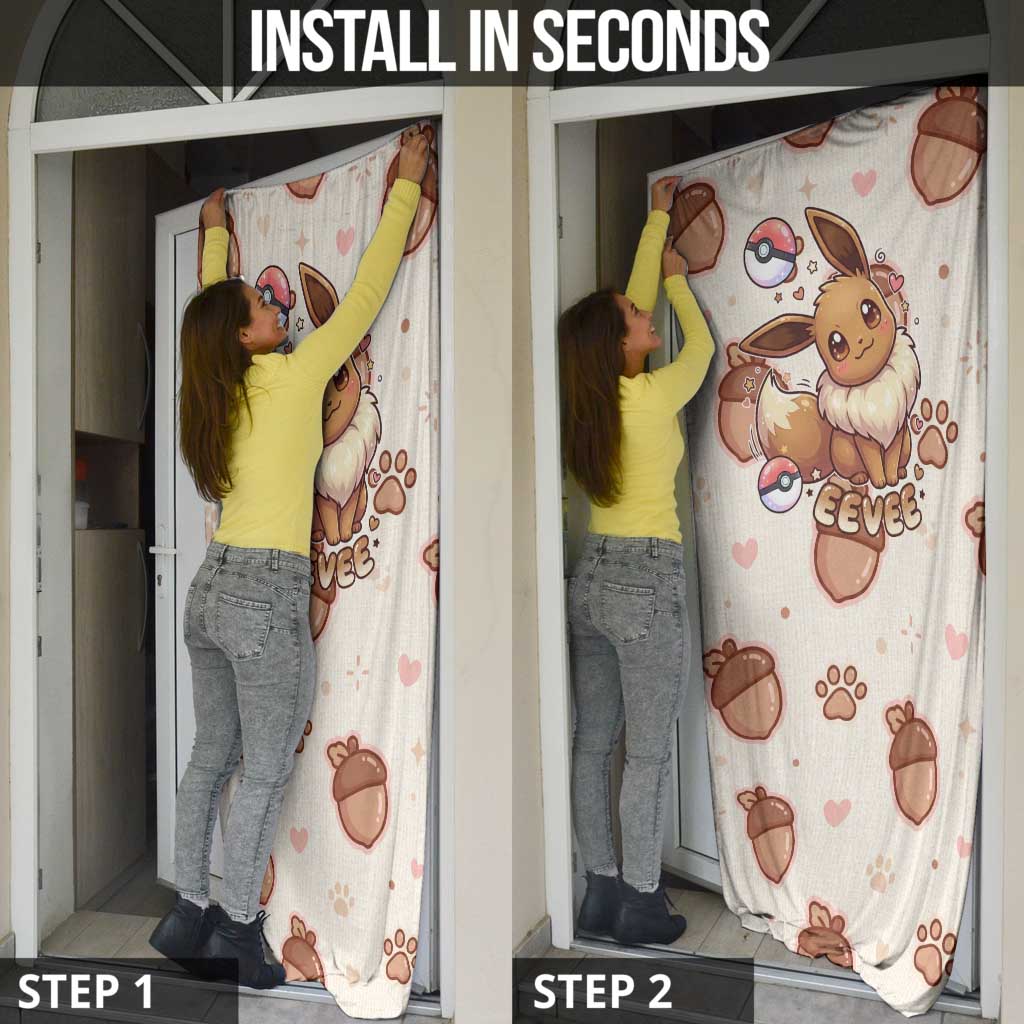 Eevee Door Cover Cozy Autumn Acorn Art