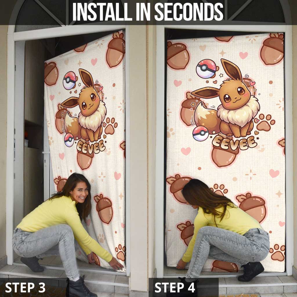 Eevee Door Cover Cozy Autumn Acorn Art
