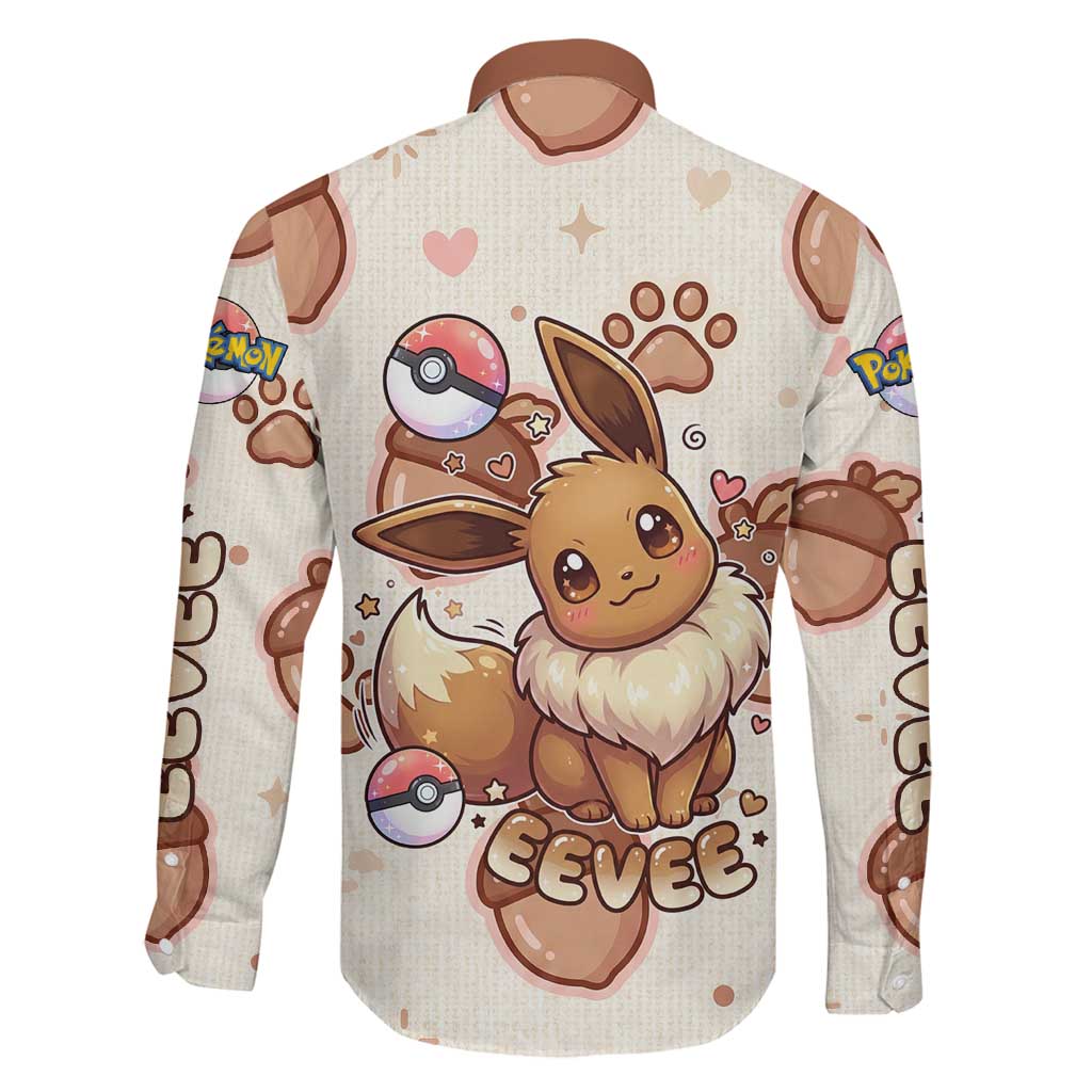 Eevee Family Matching Off Shoulder Short Dress and Hawaiian Shirt Cozy Autumn Acorn Art