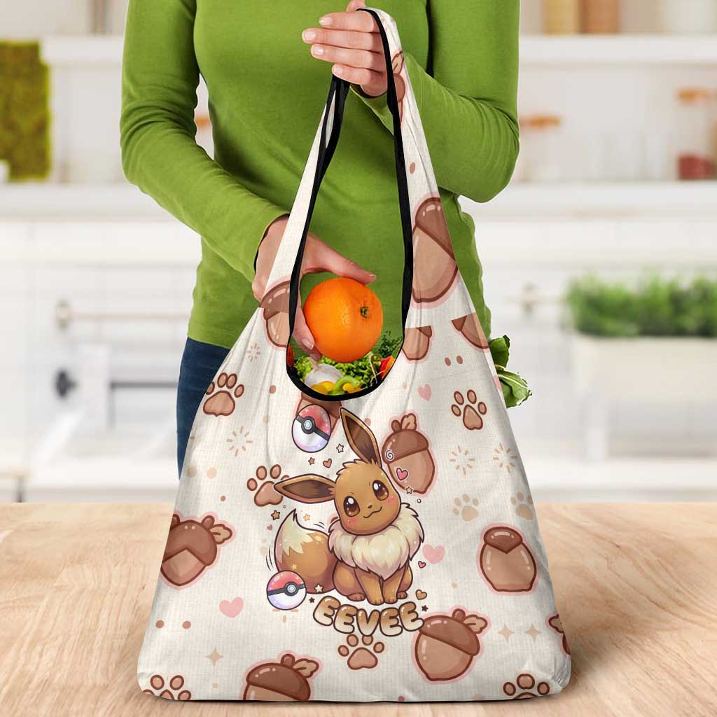 Eevee Grocery Bag Cozy Autumn Acorn Art