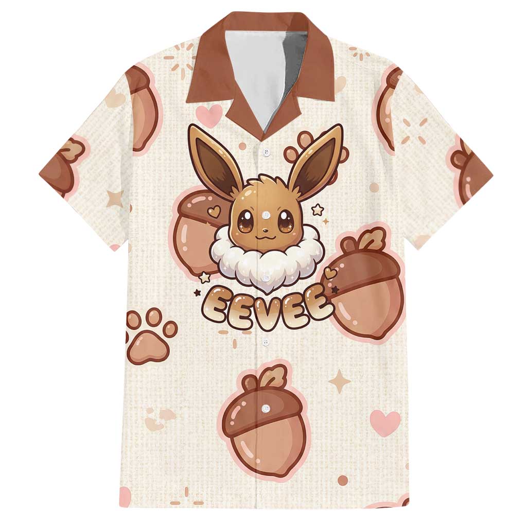 Eevee Hawaiian Shirt Cozy Autumn Acorn Art