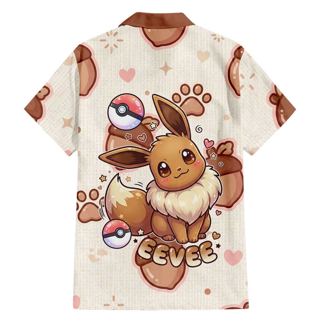 Eevee Hawaiian Shirt Cozy Autumn Acorn Art