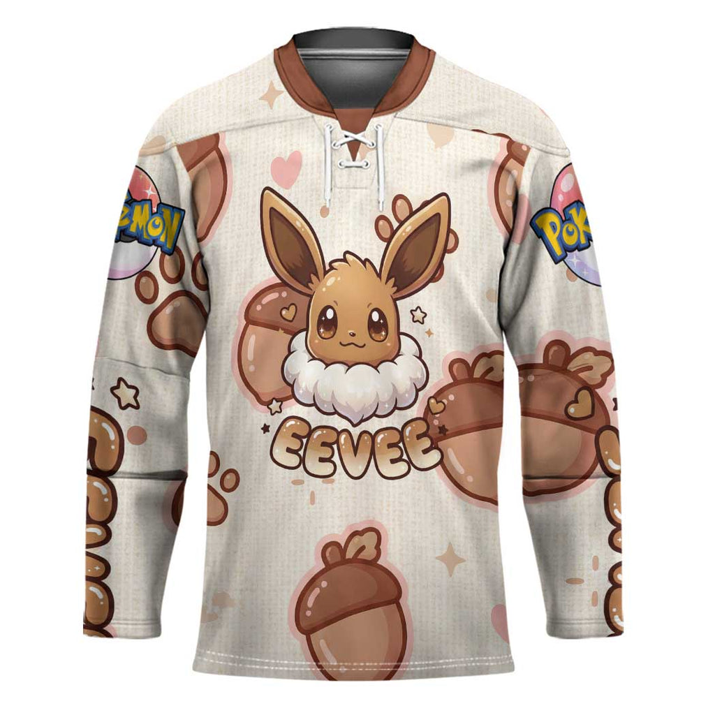 Eevee Hockey Jersey Cozy Autumn Acorn Art