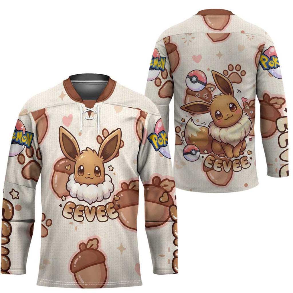 Eevee Hockey Jersey Cozy Autumn Acorn Art