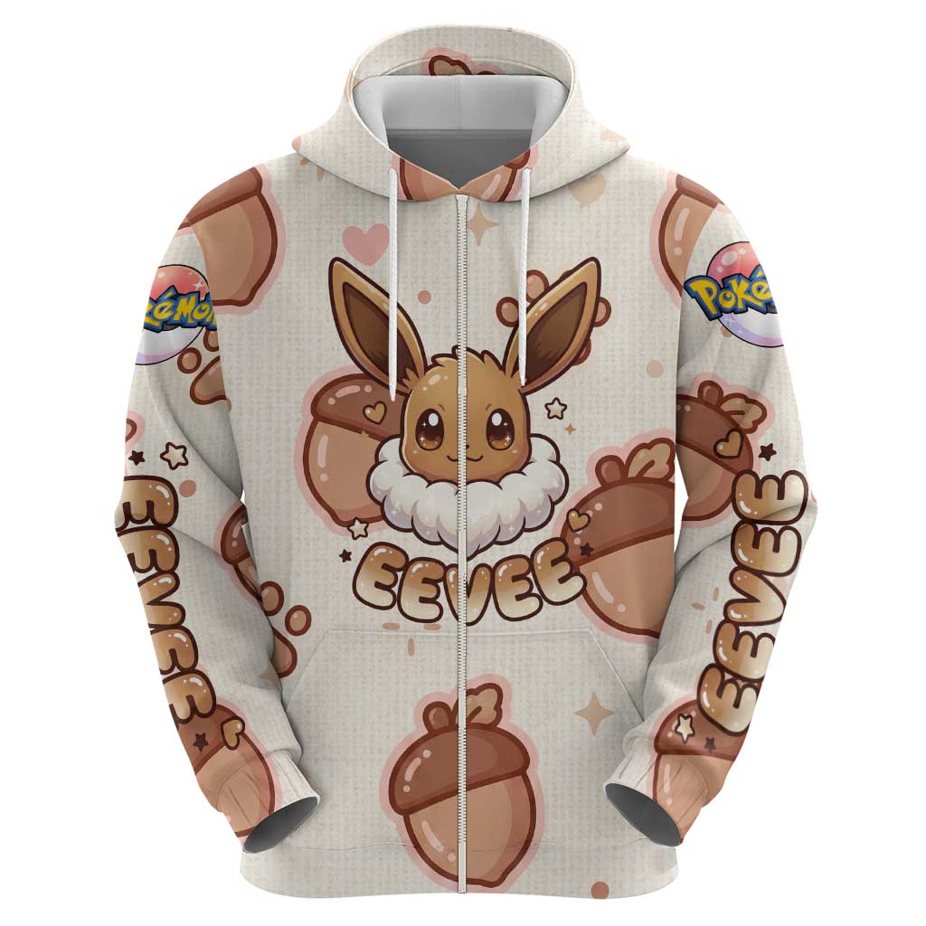 Eevee Hoodie Cozy Autumn Acorn Art