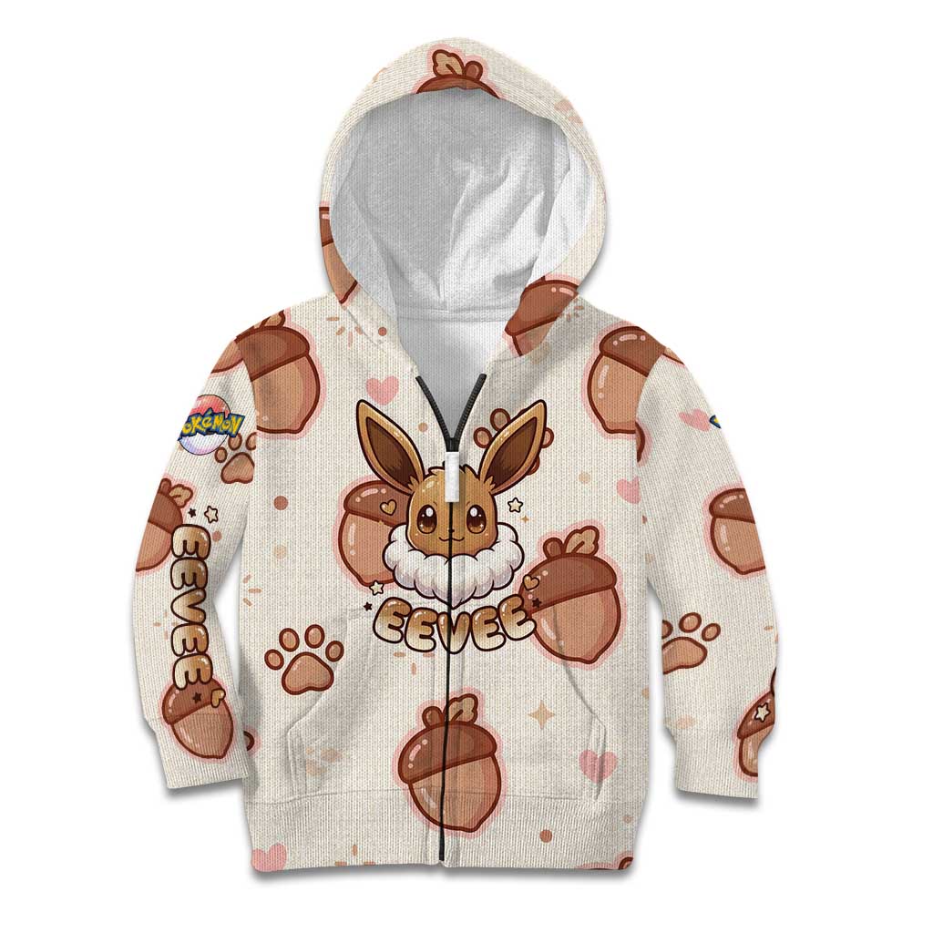 Eevee Kid Hoodie Cozy Autumn Acorn Art
