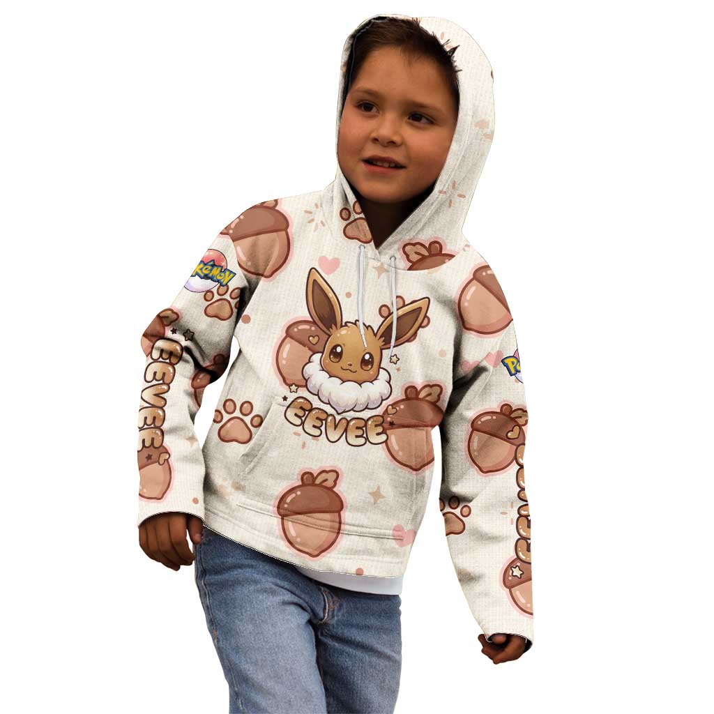 Eevee Kid Hoodie Cozy Autumn Acorn Art