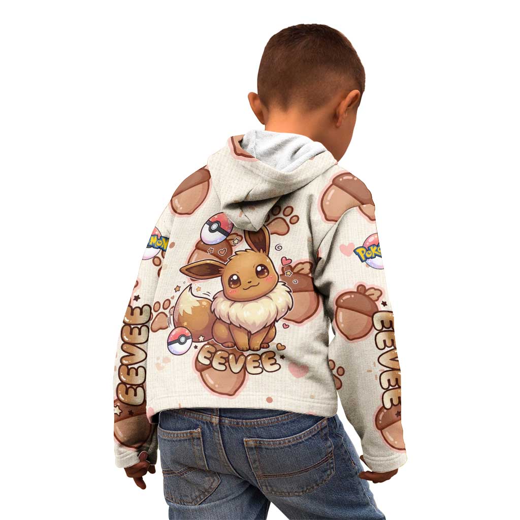 Eevee Kid Hoodie Cozy Autumn Acorn Art