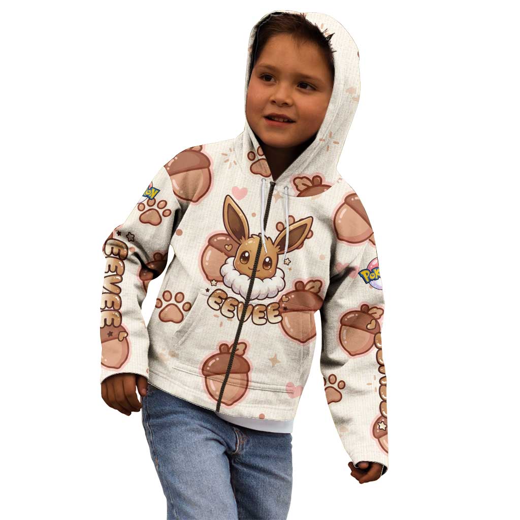 Eevee Kid Hoodie Cozy Autumn Acorn Art