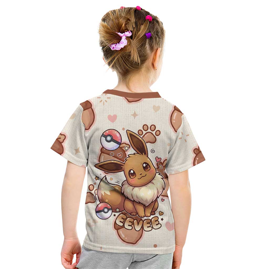 Eevee Kid T Shirt Cozy Autumn Acorn Art