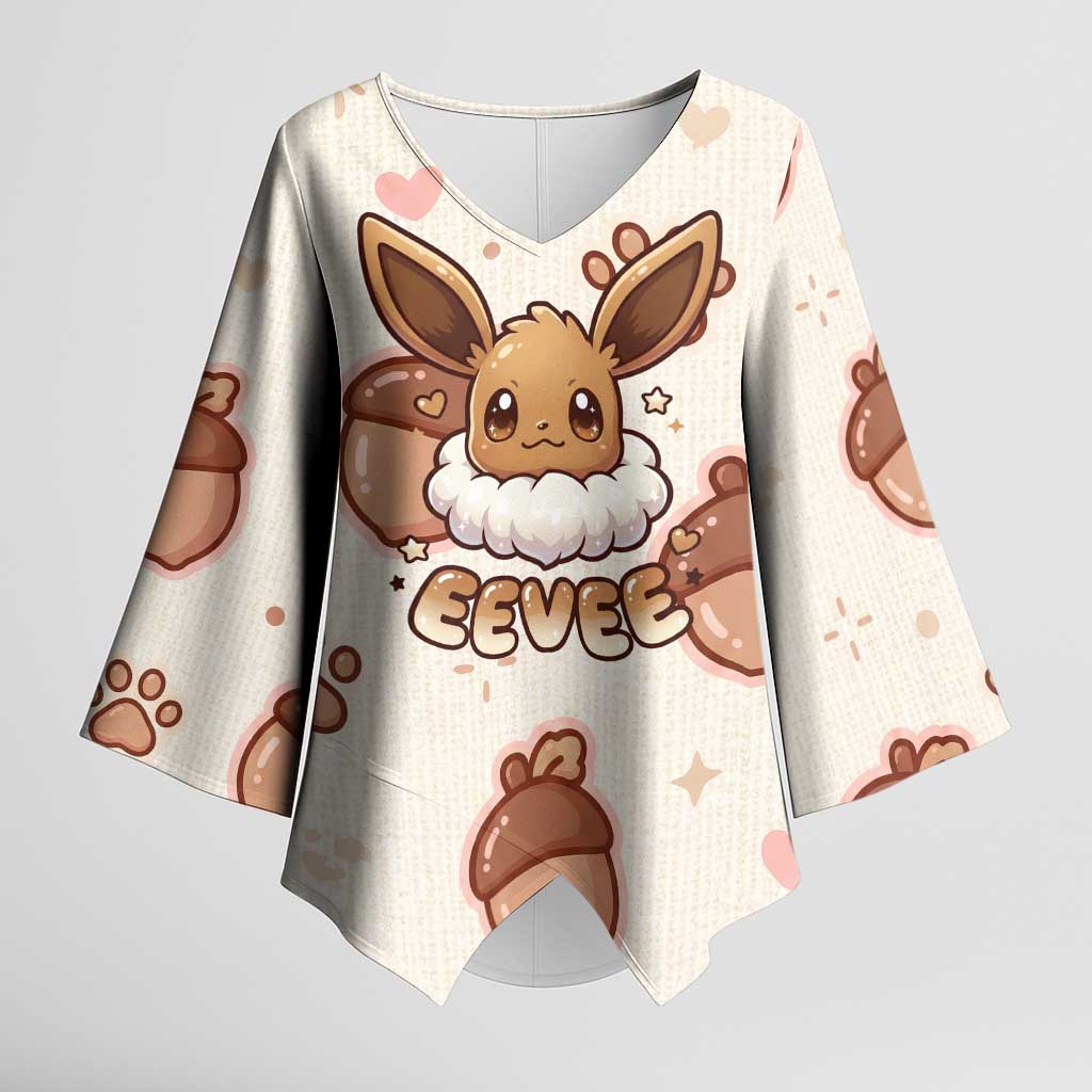 Eevee Kimono Sleeve Blouse Cozy Autumn Acorn Art