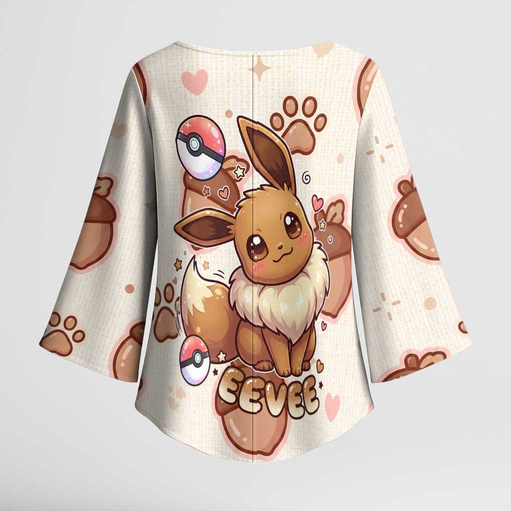 Eevee Kimono Sleeve Blouse Cozy Autumn Acorn Art