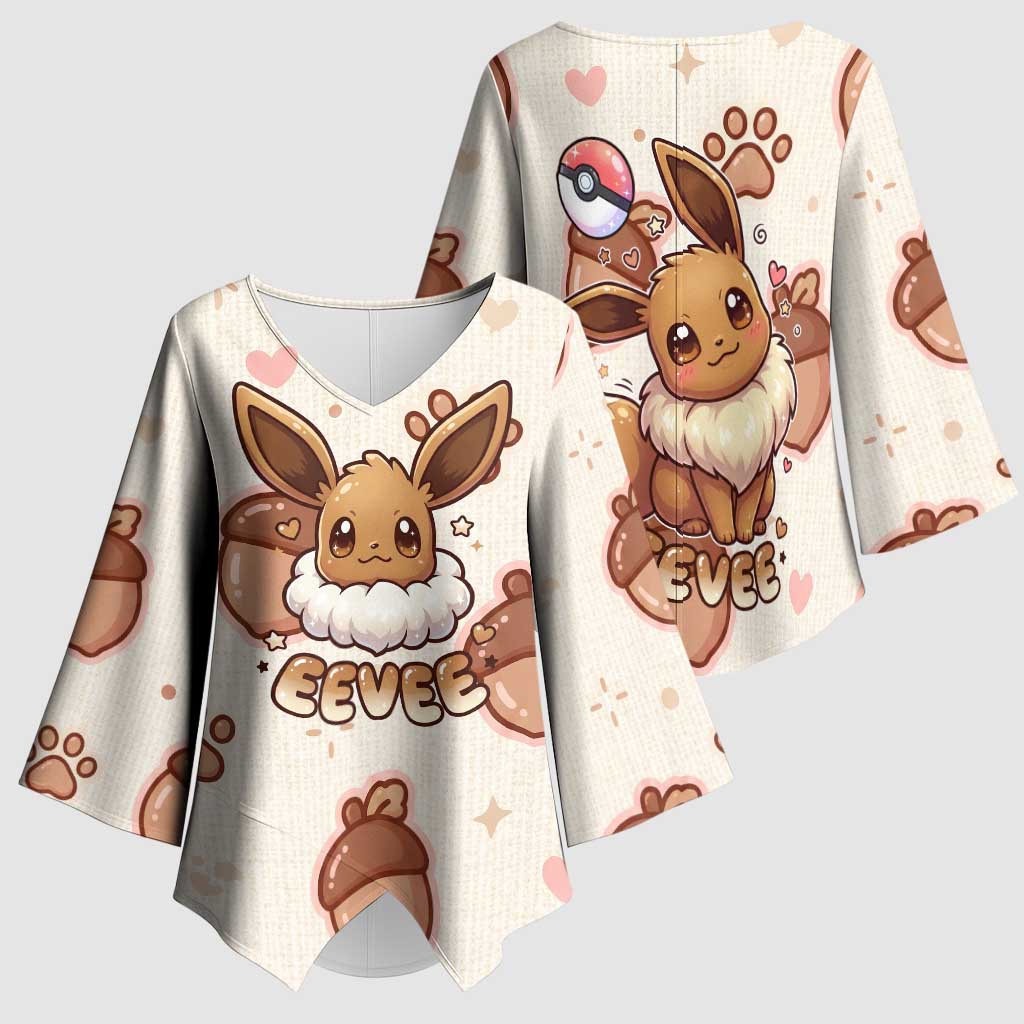 Eevee Kimono Sleeve Blouse Cozy Autumn Acorn Art