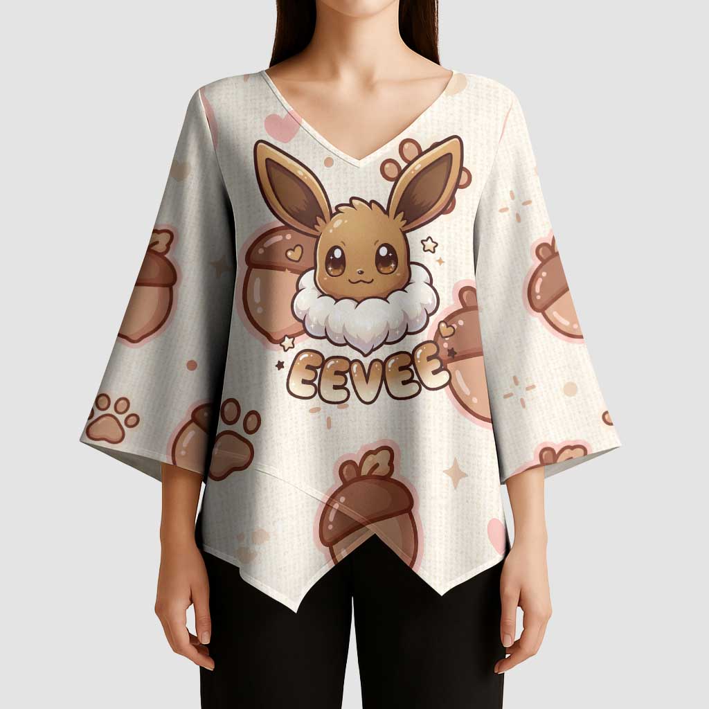 Eevee Kimono Sleeve Blouse Cozy Autumn Acorn Art