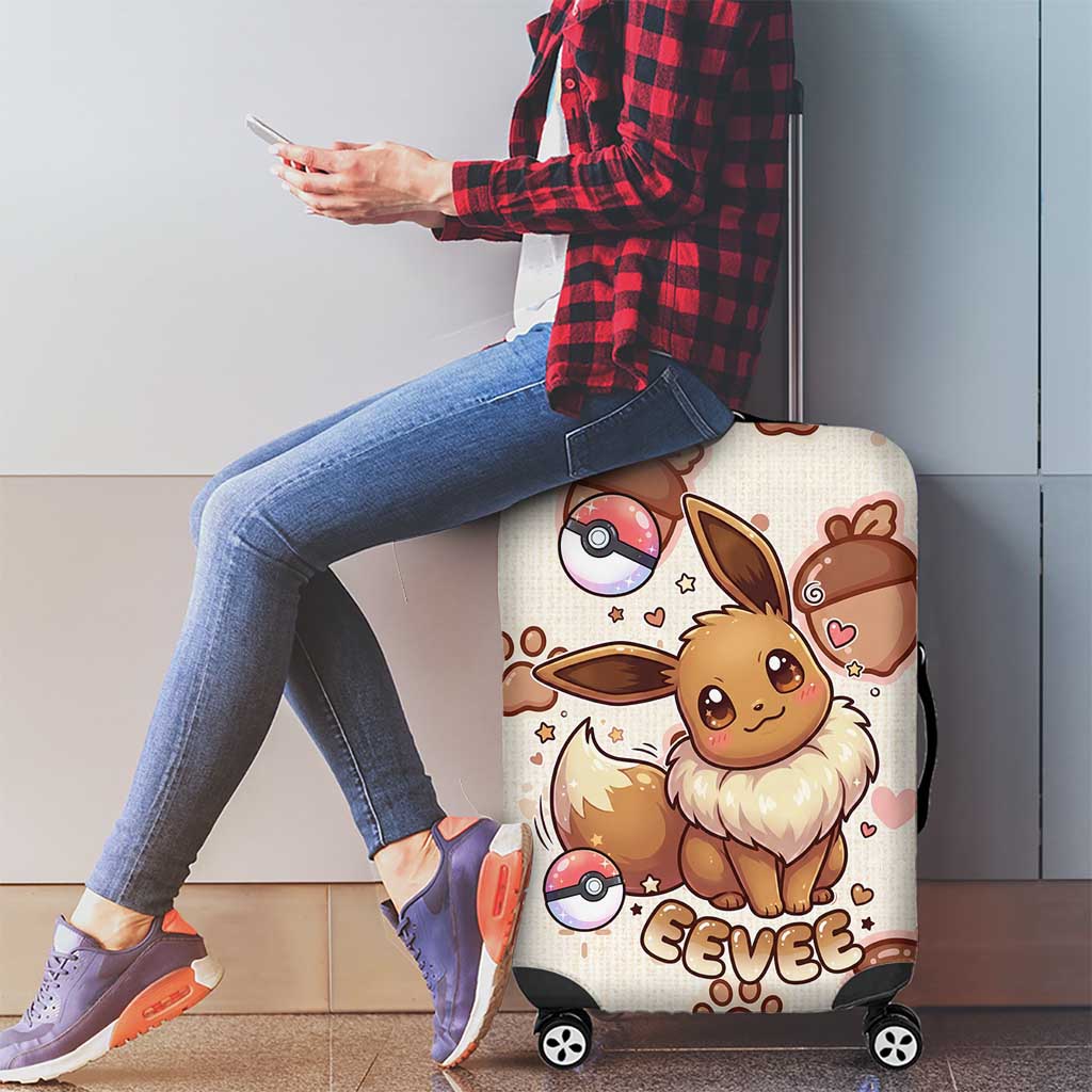 Eevee Luggage Cover Cozy Autumn Acorn Art