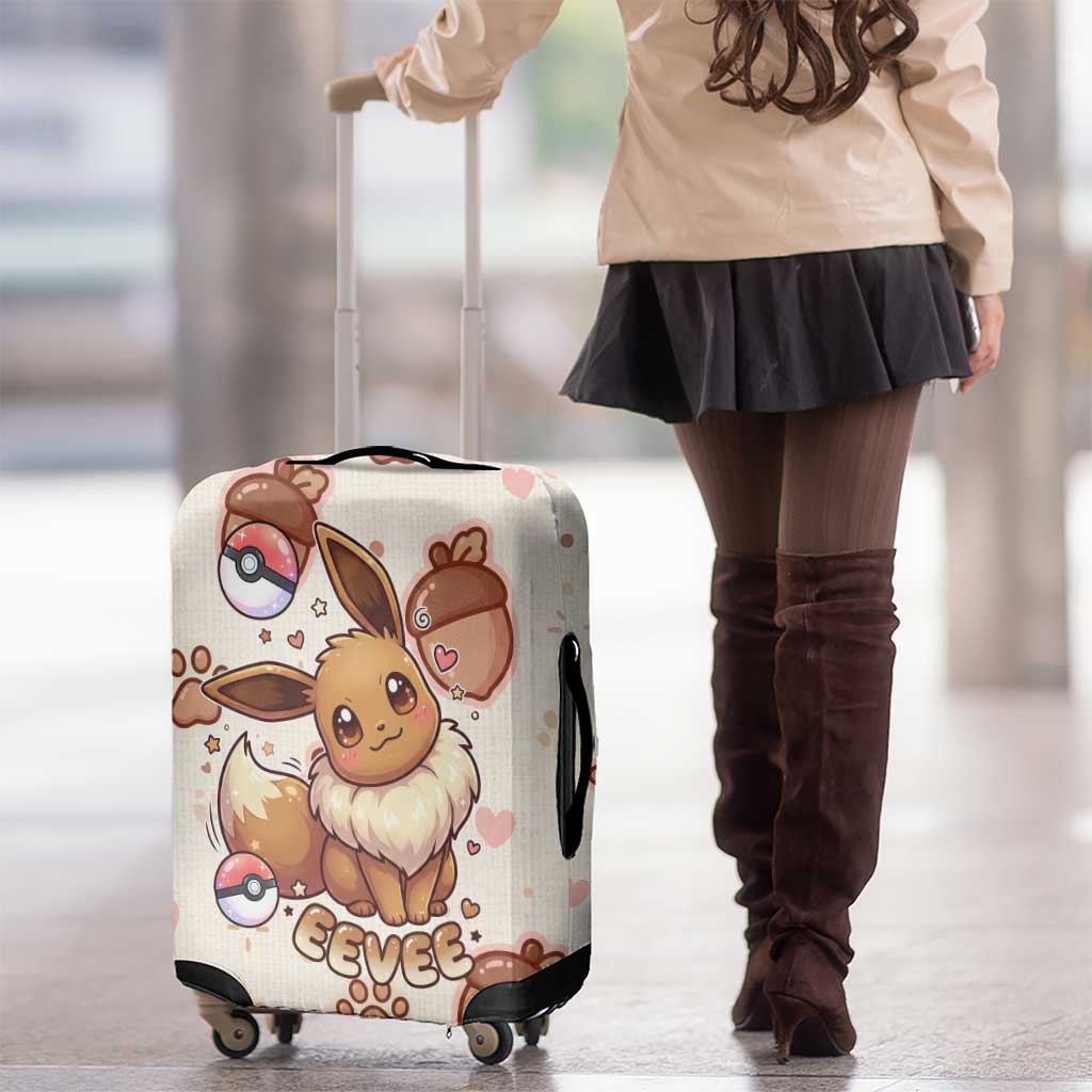 Eevee Luggage Cover Cozy Autumn Acorn Art