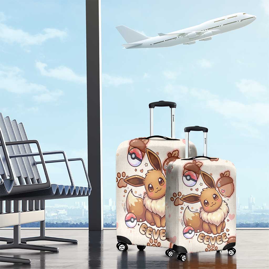 Eevee Luggage Cover Cozy Autumn Acorn Art