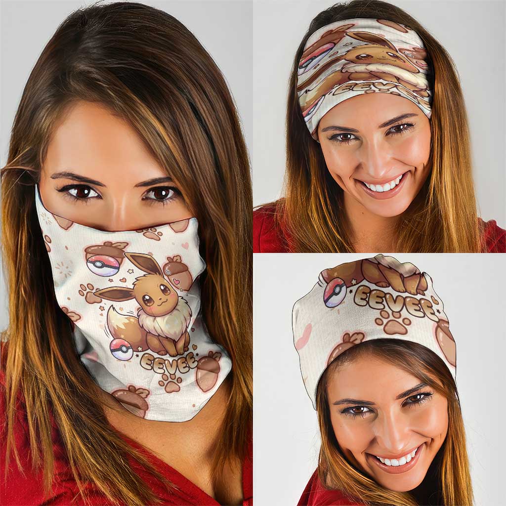 Eevee Neck Gaiter Cozy Autumn Acorn Art