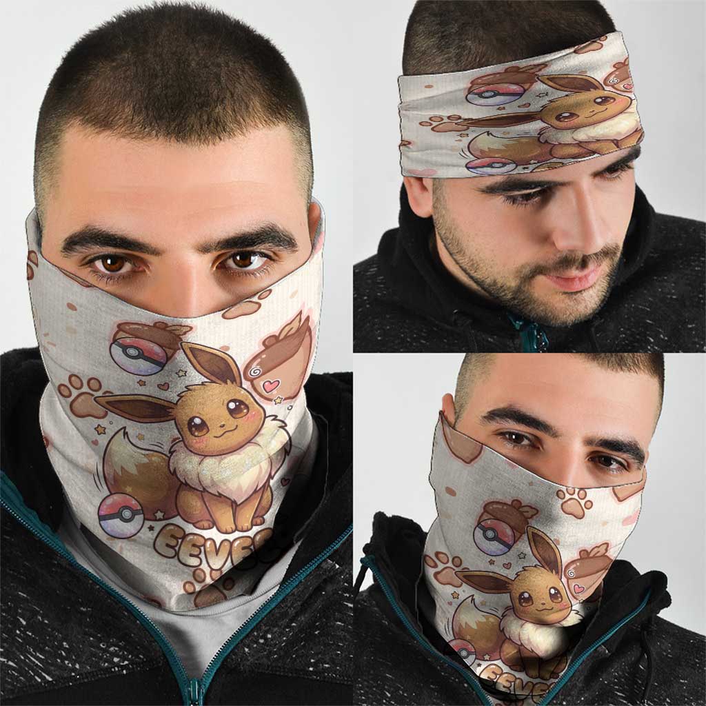 Eevee Neck Gaiter Cozy Autumn Acorn Art