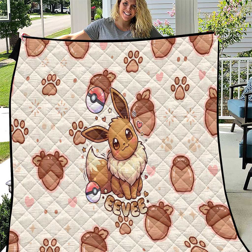 Eevee Quilt Cozy Autumn Acorn Art