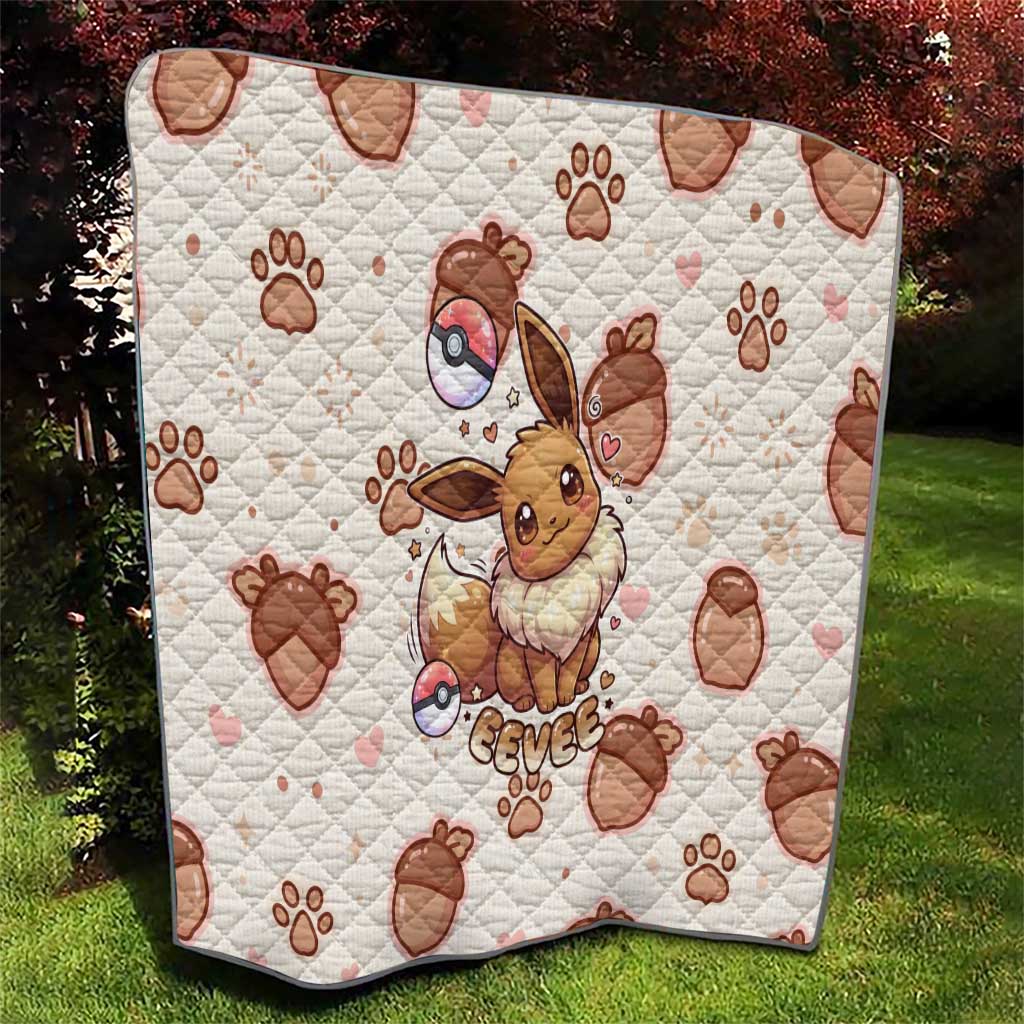 Eevee Quilt Cozy Autumn Acorn Art