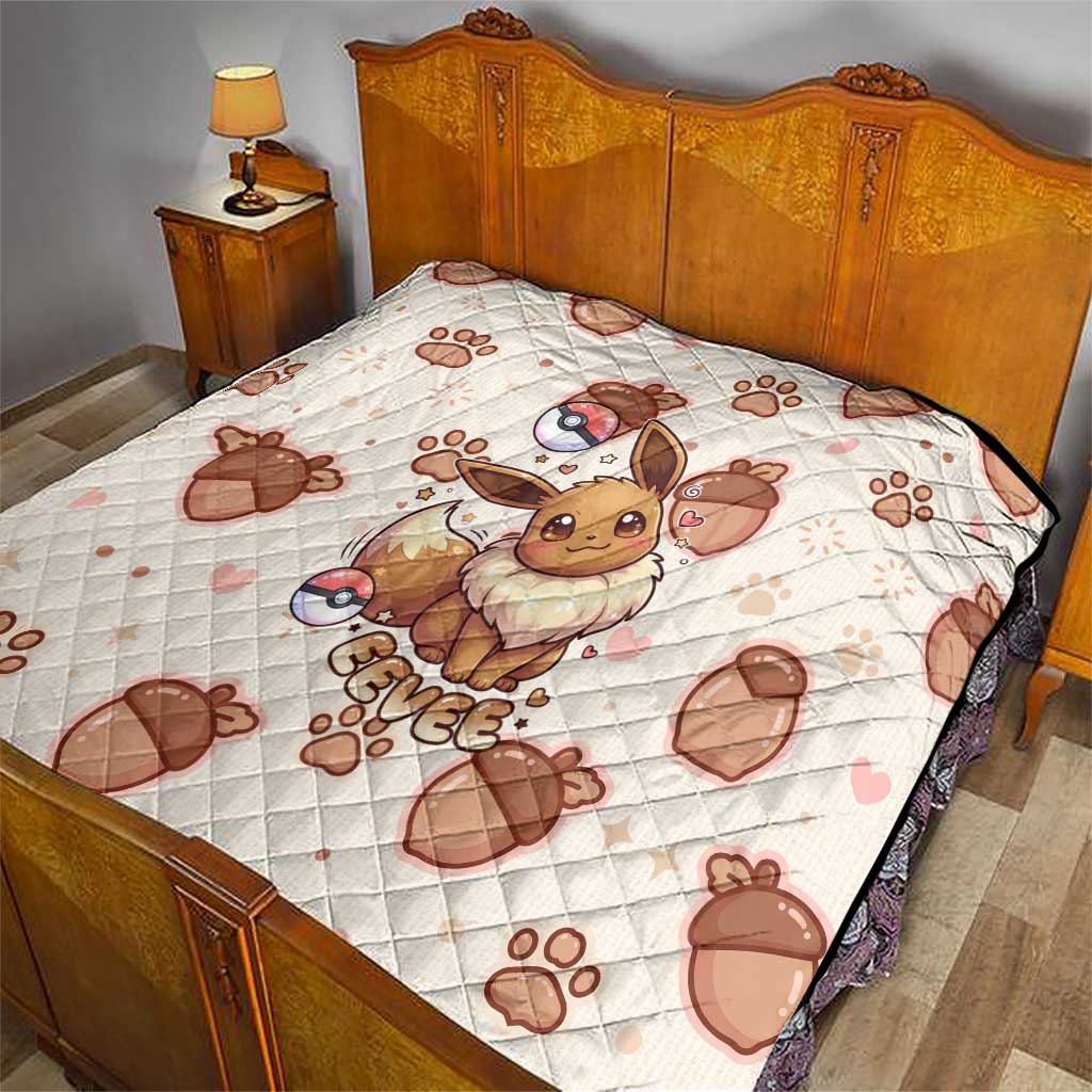 Eevee Quilt Cozy Autumn Acorn Art